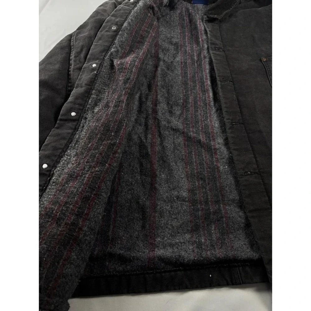 Dickies‎ Blanket Lined Duck Canvas Work Jacket Black Corduroy Collar Chore 4XL